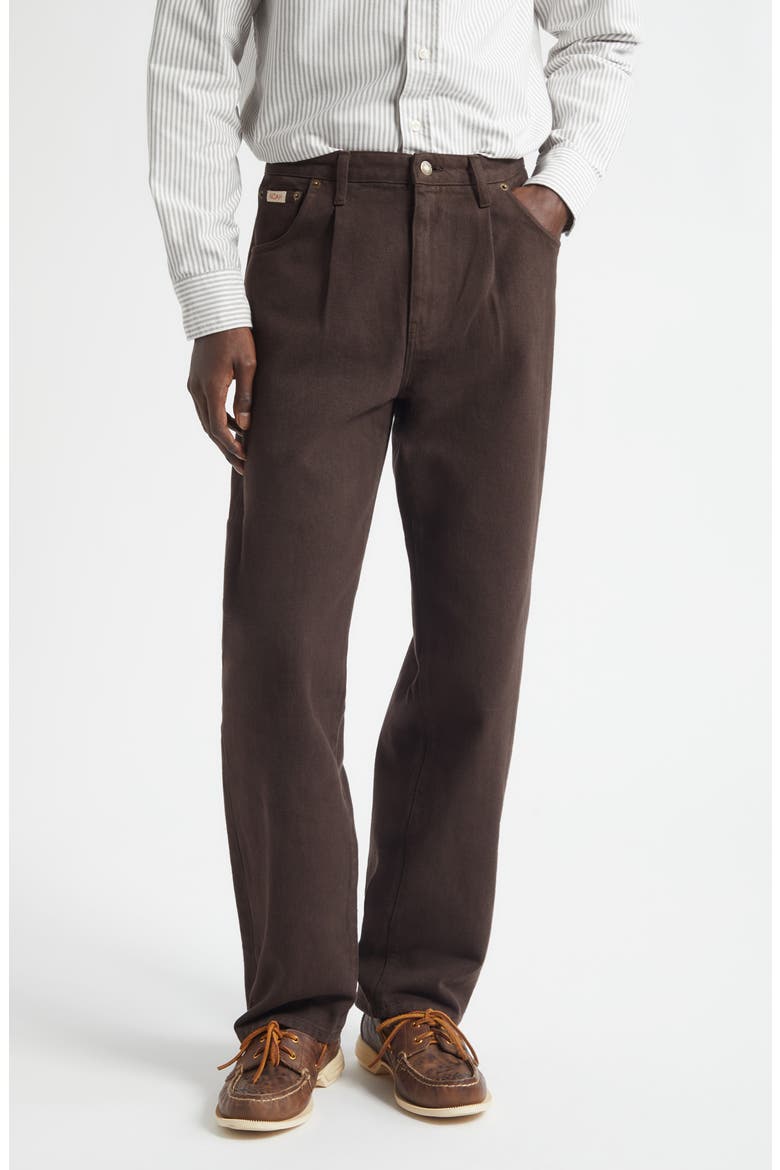 Brushed Back Pleated Organic Cotton Jeans (Men) | Nordstrom