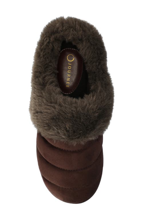 Journee Collection Blair Faux Fur Slipper In Multi