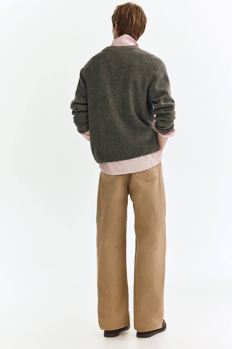 Relaxed Fit Trousers, Alternate, color, Beige