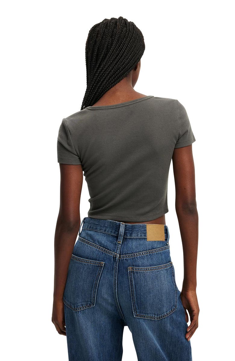 Cotton On Women's Scooped Crop Rib Tee, Alternate, color, 