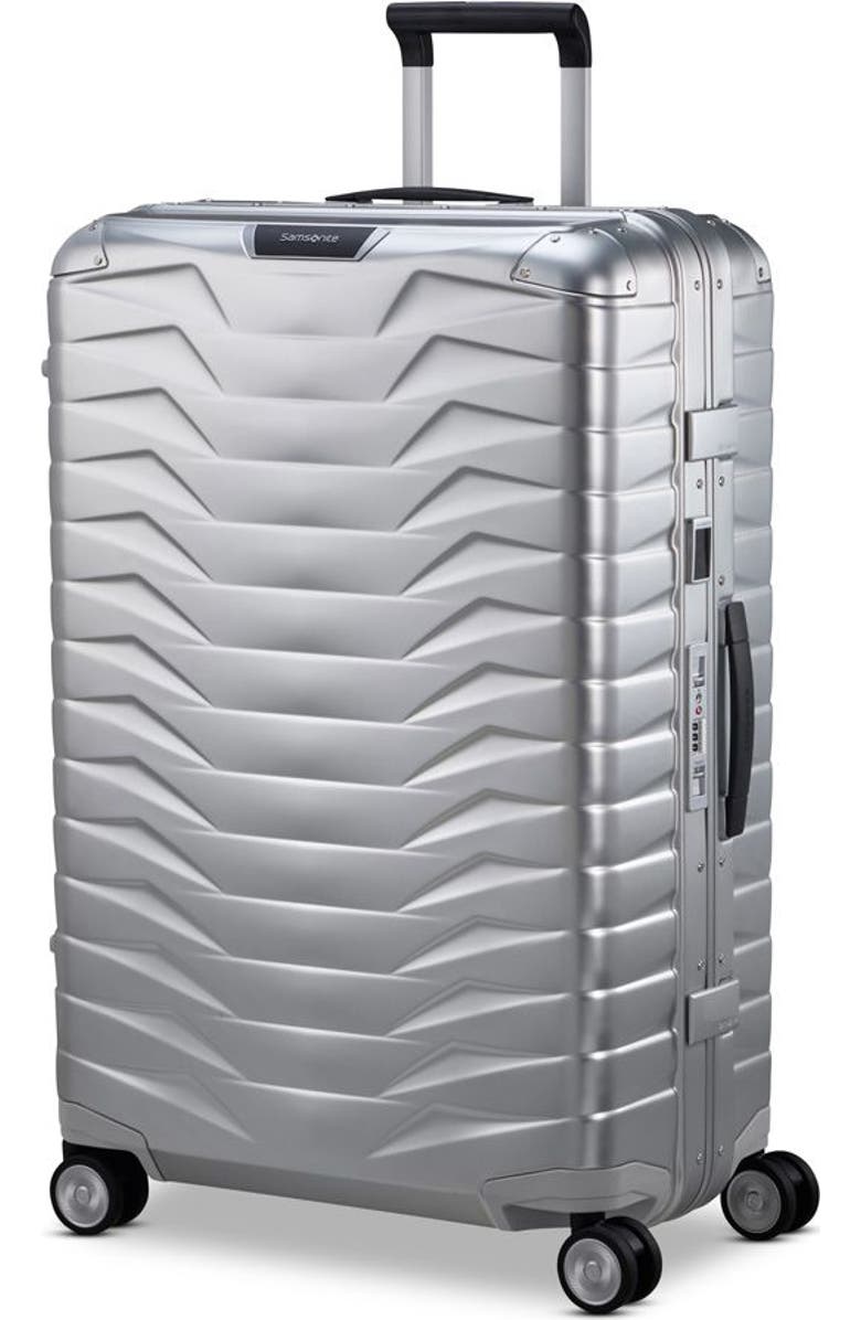 Samsonite Proxis Aluminum Large Hardside TSA Friendly Spinner, Main, color, Aluminum Silver