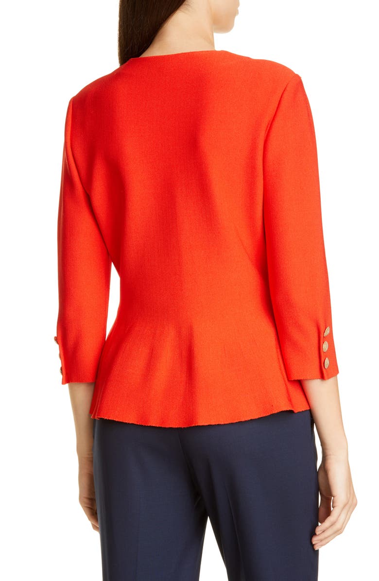 St. John Evening Sculptural Milano Cardigan, Alternate, color, 