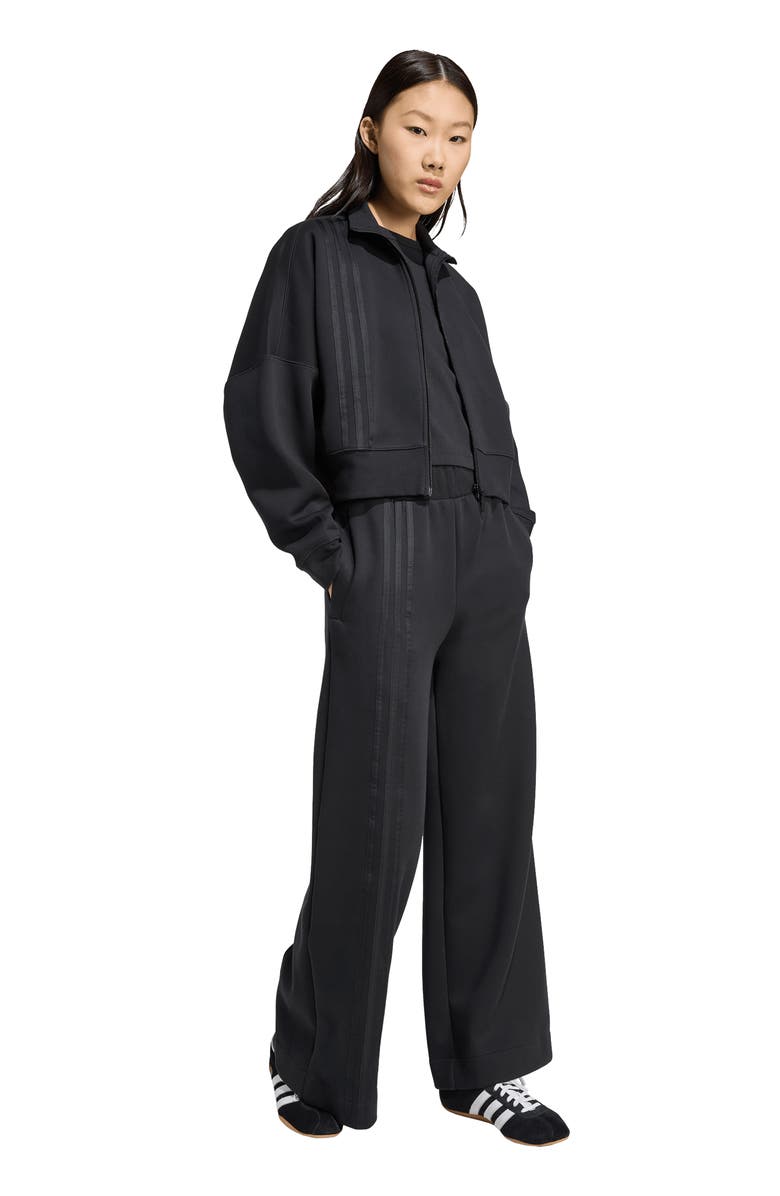 adidas 3-Stripes Zip Front Cotton Blend Jacket, Alternate, color, 