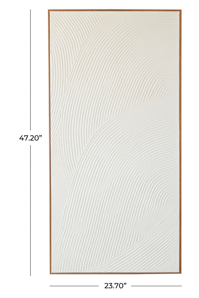 Abstract Canvas Framed Wall Art, Alternate, color, WHITE