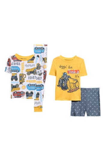 KOMAR KOMAR KIDS' TONKA 4-PIECE PAJAMAS SET