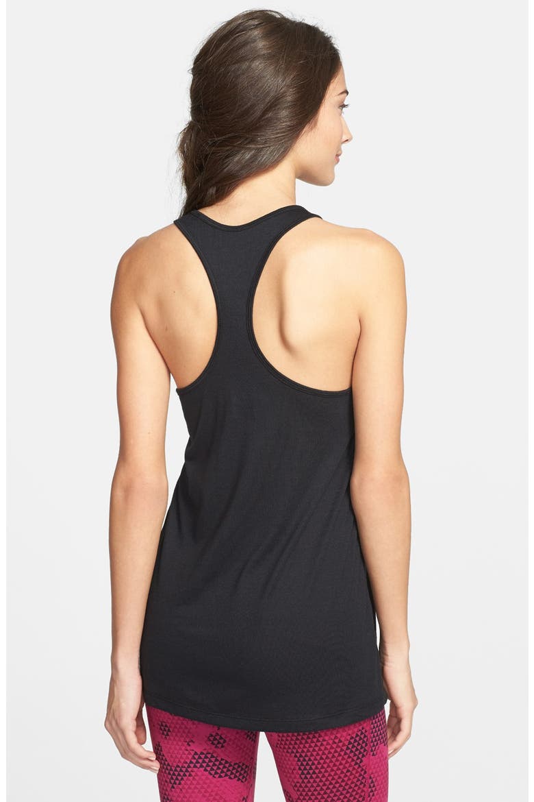 'Flow' Racerback Tank, Alternate, color, BLACK