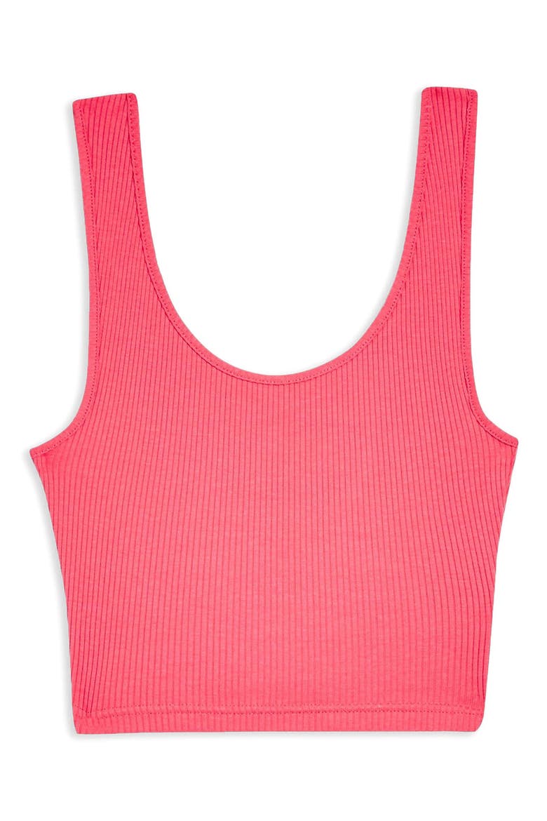 Strappy Scoopback Crop Tank, Alternate, color, PINK