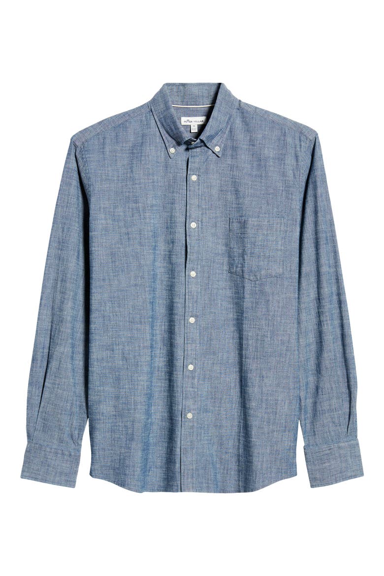 Tamworth Classic Fit Button-Down Chambray Shirt, Alternate, color, INDIGO