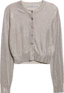 Alexander Wang Crystal Hotfix Crop Cardigan