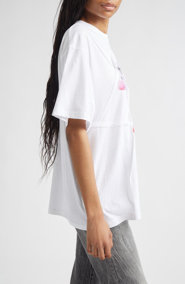 Acne Studios Edra Ornament Winter Graphic T-Shirt, Alternate, color, Optic White