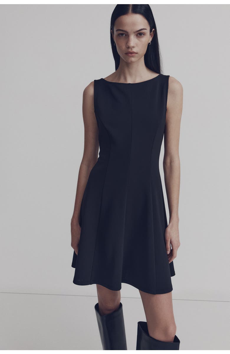 H&M Low-back Jersey Dress, Alternate, color, Black