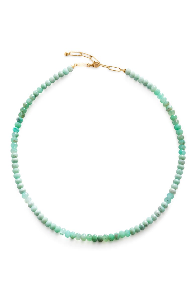 GP Hope Chryoprase Beaded Necklace, Main, color, 18CT GOLD VERMEIL CHRYSOPHRASE