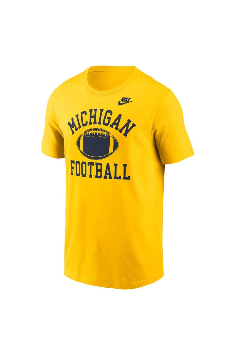 Men's Nike Maize Michigan Wolverines Legacy Football Icon T-Shirt, Alternate, color, Maize