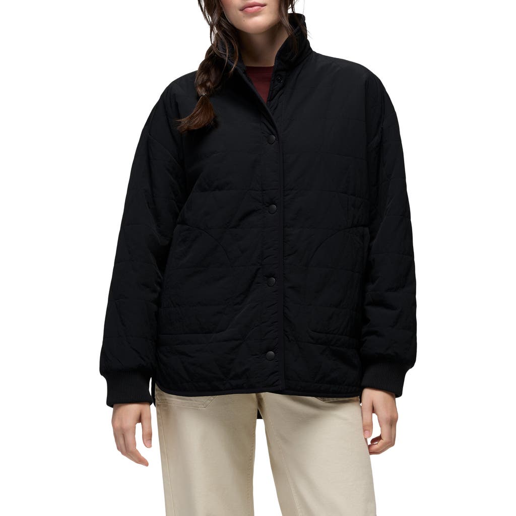 Prana Encinitas Reversible Coat In Black/black