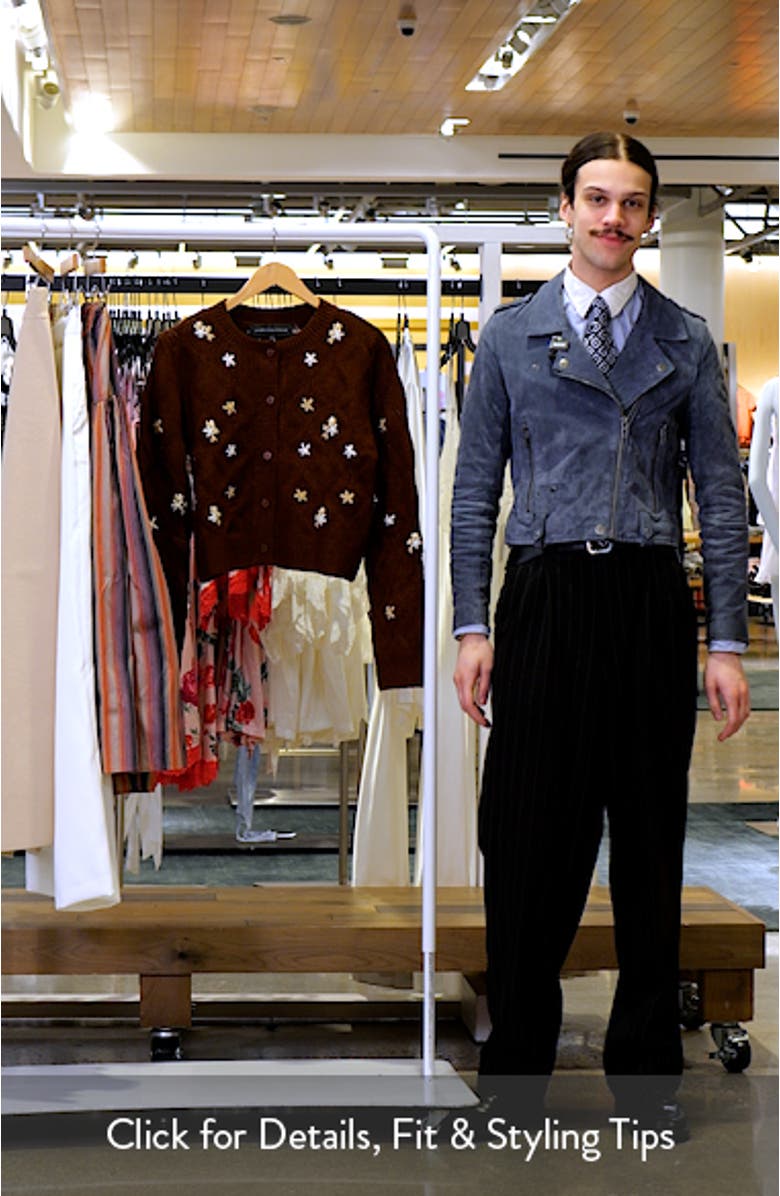 Floral Embroidered Pointelle Cardigan, sales video thumbnail