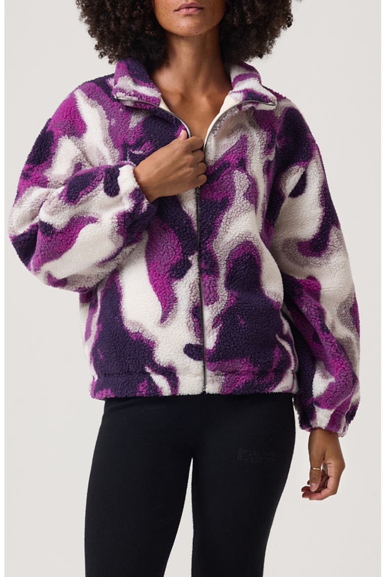Dreamscape Addison High Pile Fleece Jacket, Main, color, MULBERRY
