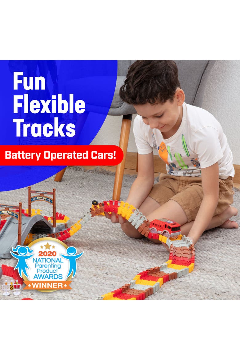 Snap Trax Construction Set Race Tracks and LED Toy Cars, Alternate, color, Multi Color