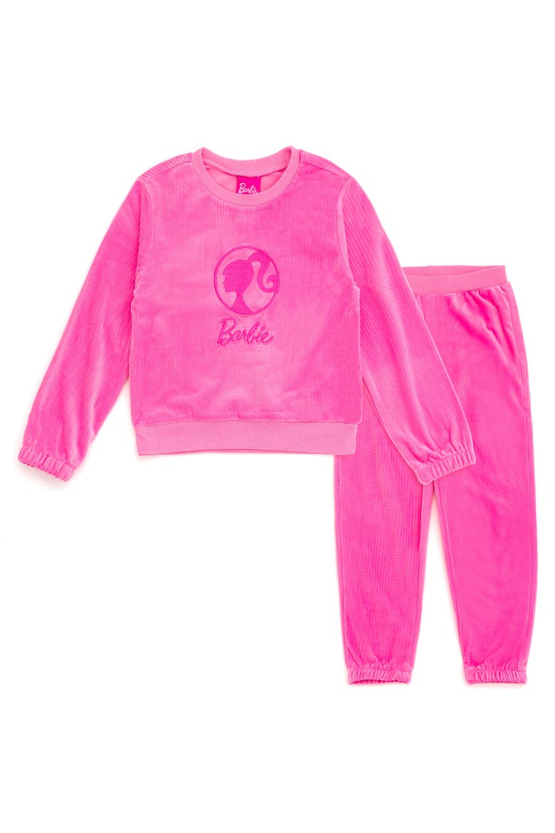 Velour Sweatshirt & Pants Set, Main, color, Pink