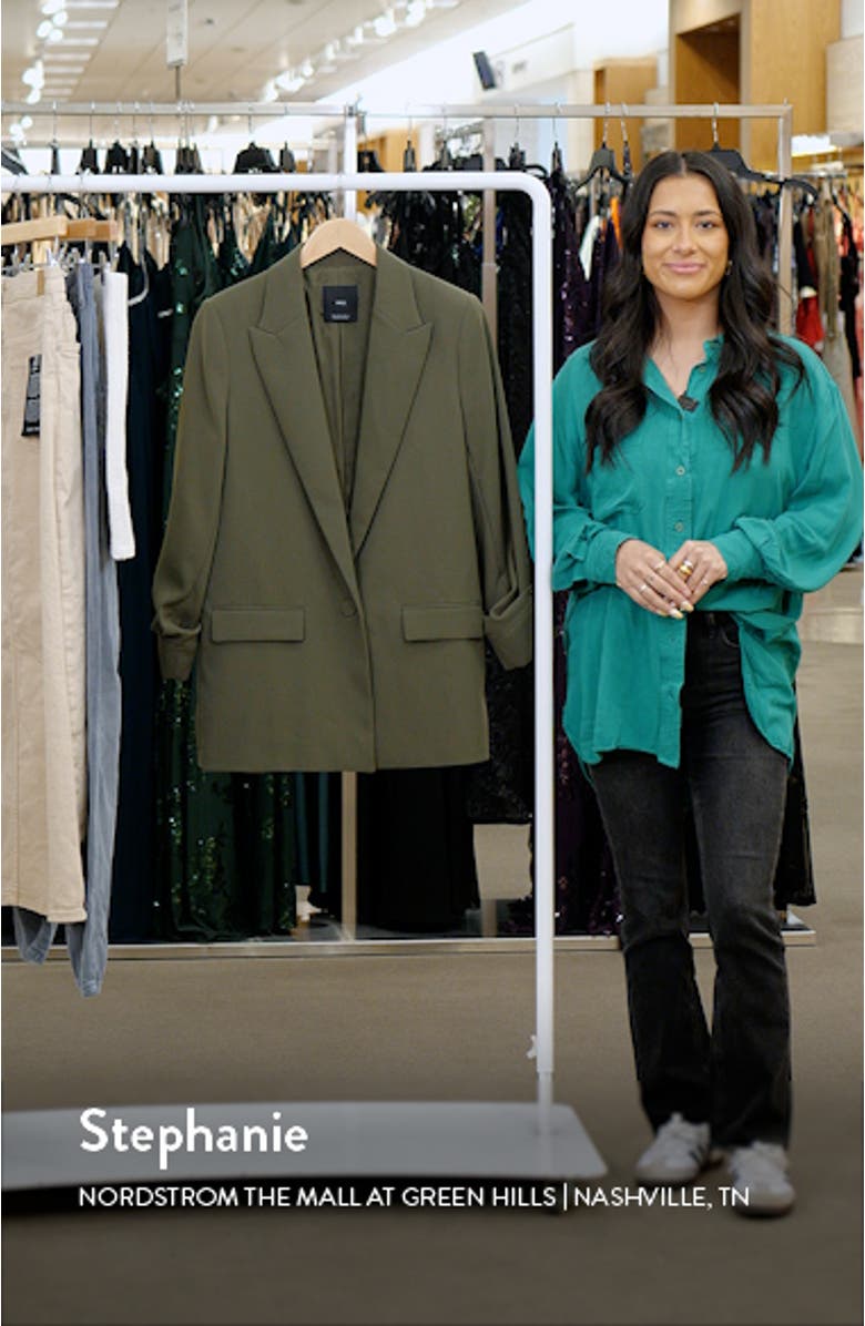 Gathered Sleeve Blazer, sales video thumbnail