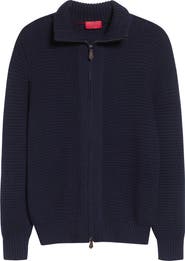 ISAIA Wool Bomber Cardigan