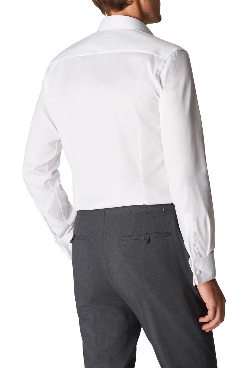 Slim Fit Solid Dress Shirt, Alternate, color, WHITE