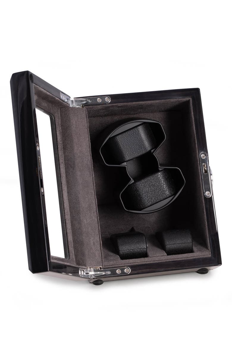 Bey-Berk Ash Wood Veneer Watch Storage Case, Alternate, color, Gray/White