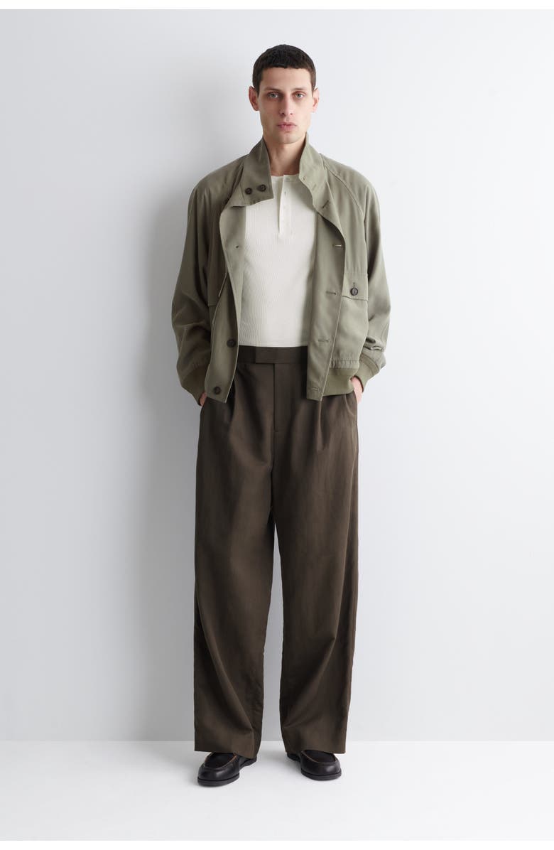 COS Slim-Fit Ribbed Henley T-Shirt, Alternate, color, Off-White