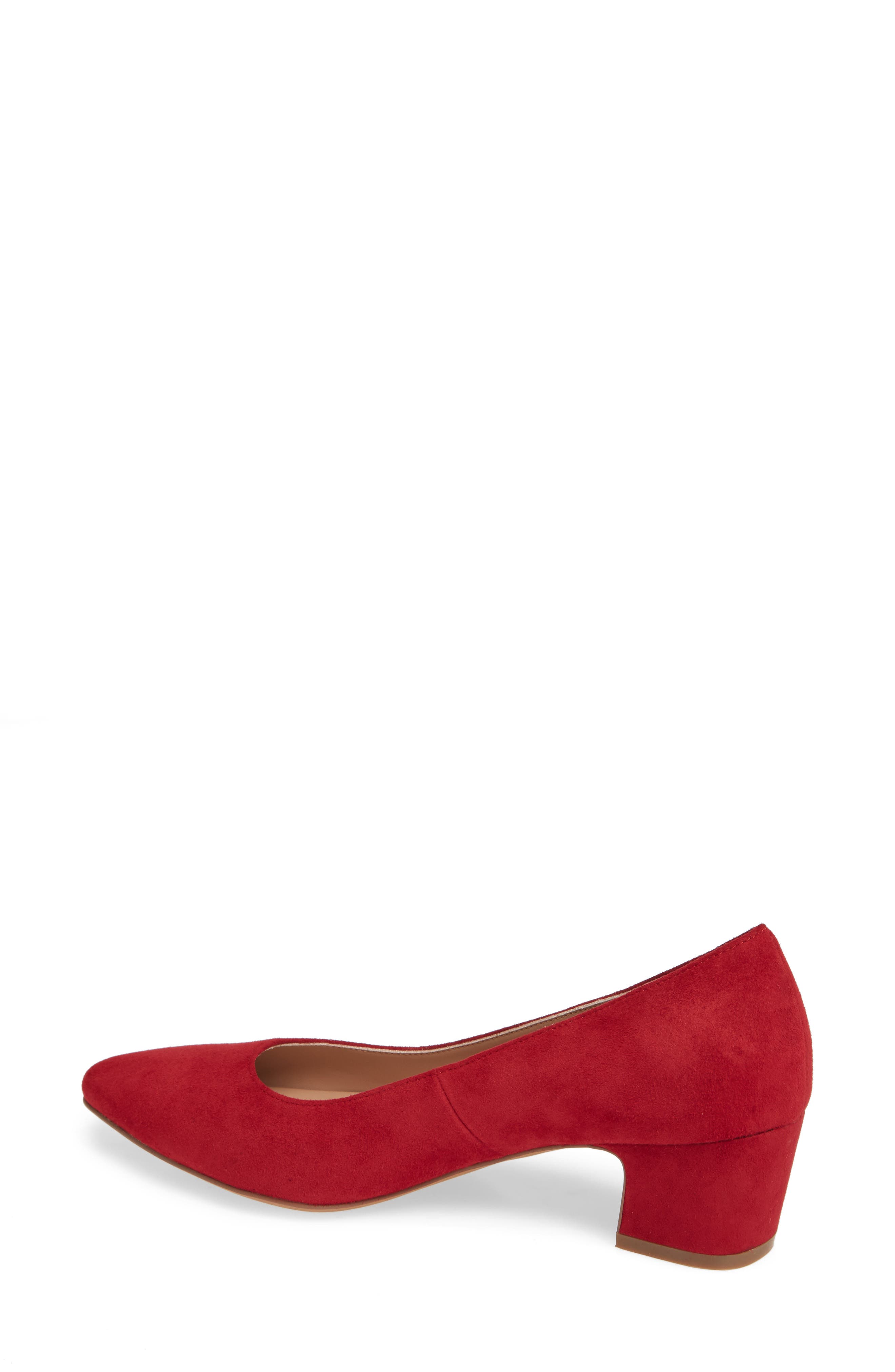 Bardot Pump, Alternate, color, RED SUEDE