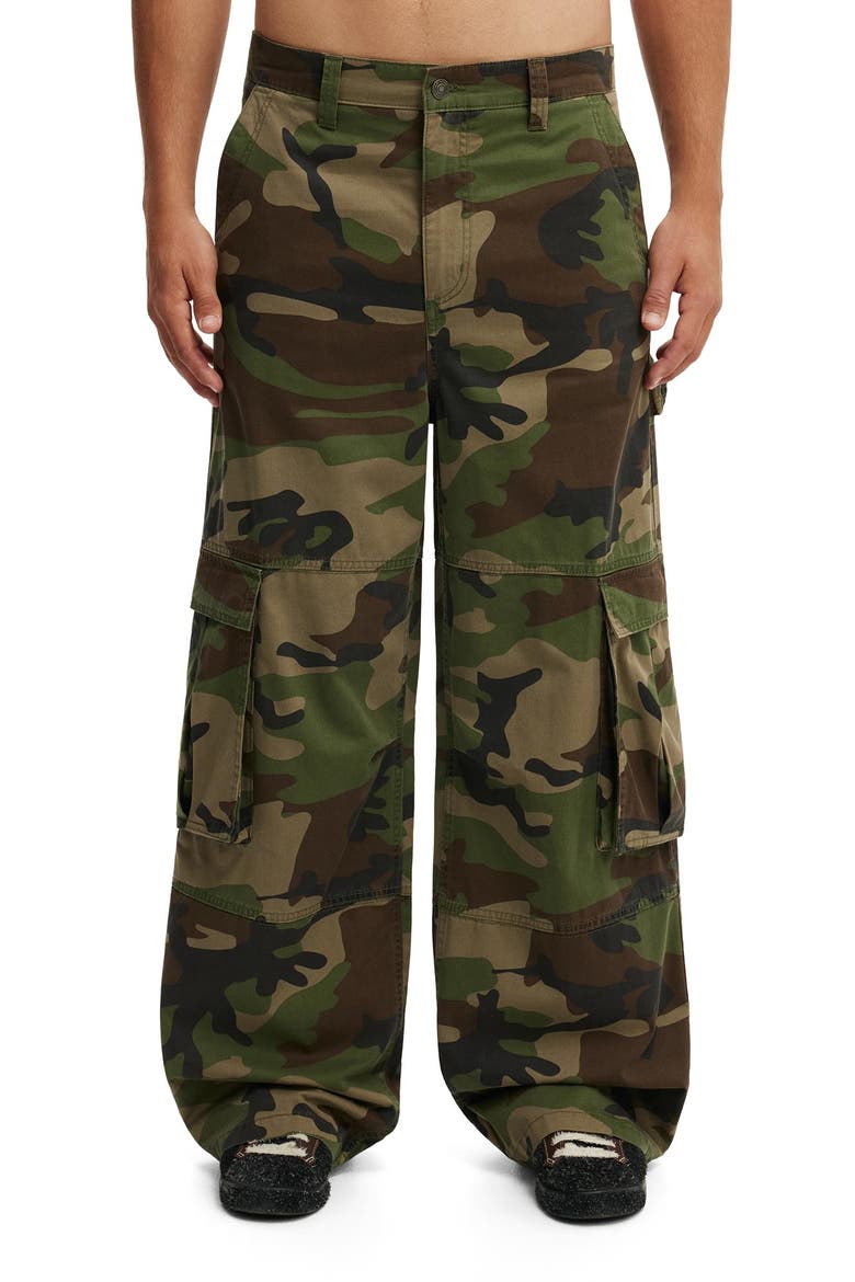 Men's Super Baggy Cargo Pant, Main, color, Jungle Camo