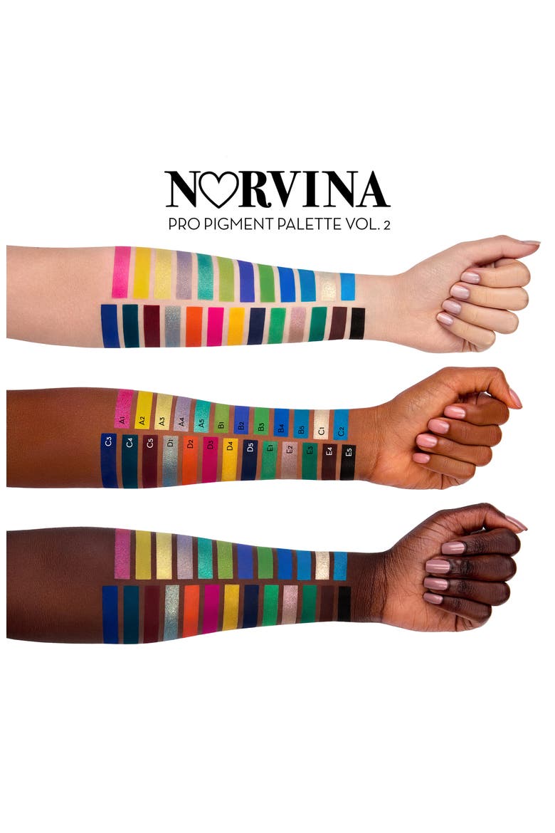 Norvina Pro Pigment Palette Vol. 2 Eyeshadow Palette, Alternate, color, NO COLOR