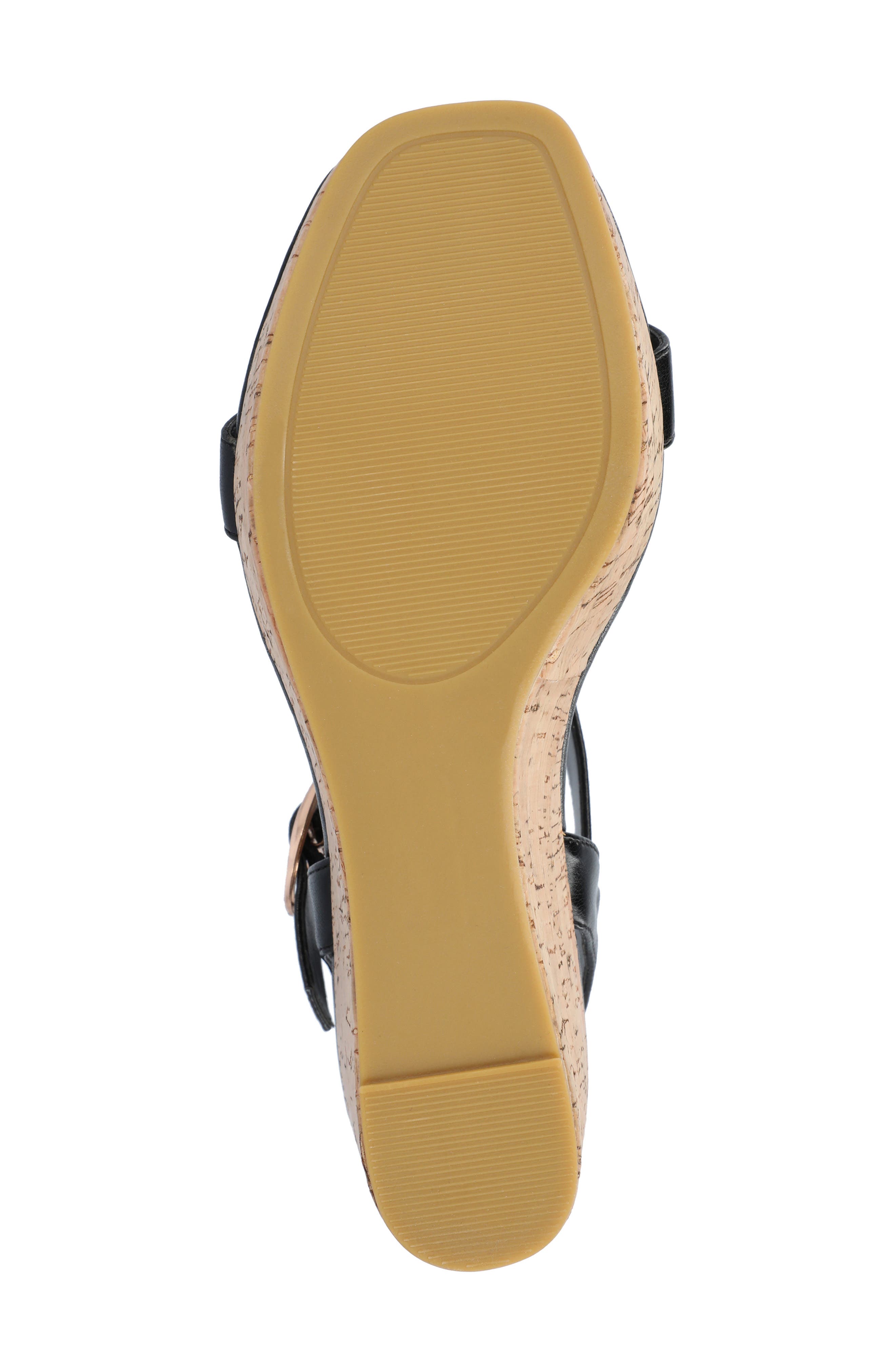 Journee Collection Matildaa T-Strap Platform Wedge Sandal, Alternate, color, Black