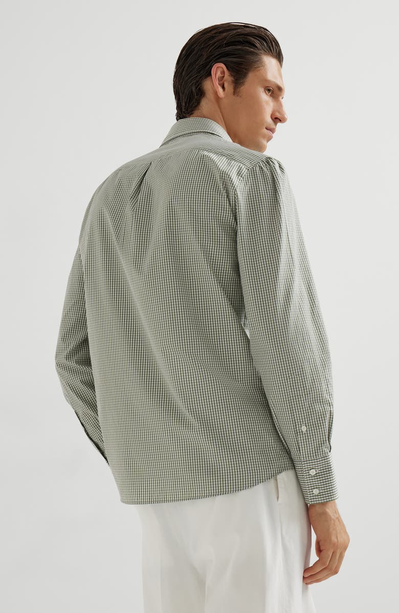 Brunello Cucinelli Spread collar shirt, Alternate, color, Khaki