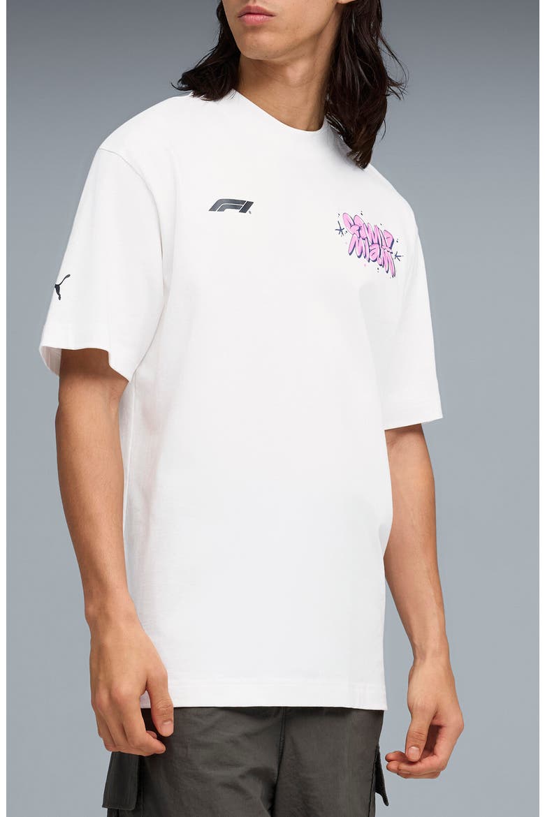 F1 Miami Go Wild Cotton Graphic T-Shirt, Alternate, color, PUMA WHITE