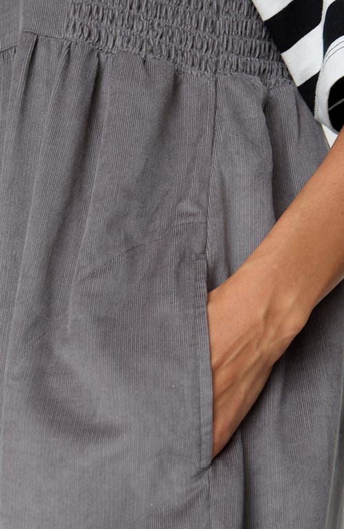 Turtledove London Smocking Strap Jumpsuit In Gray