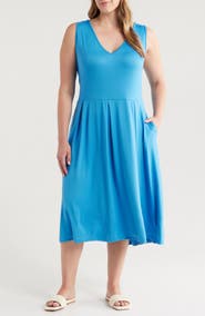 24seven Comfort Apparel Sleeveless Jersey Dress