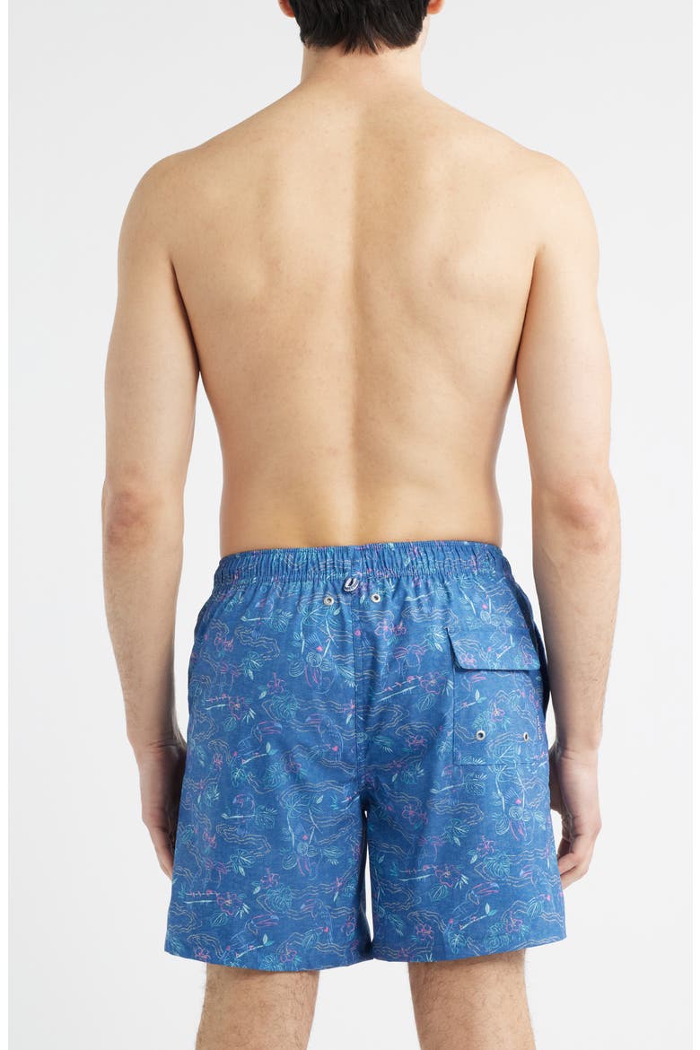 Rain Forest Swim Trunks, Alternate, color, WINDSOR BLUE
