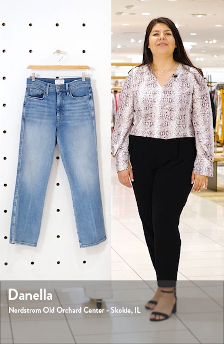 Le Sylvie High Waist Kick Boot Crop Jeans, sales video thumbnail