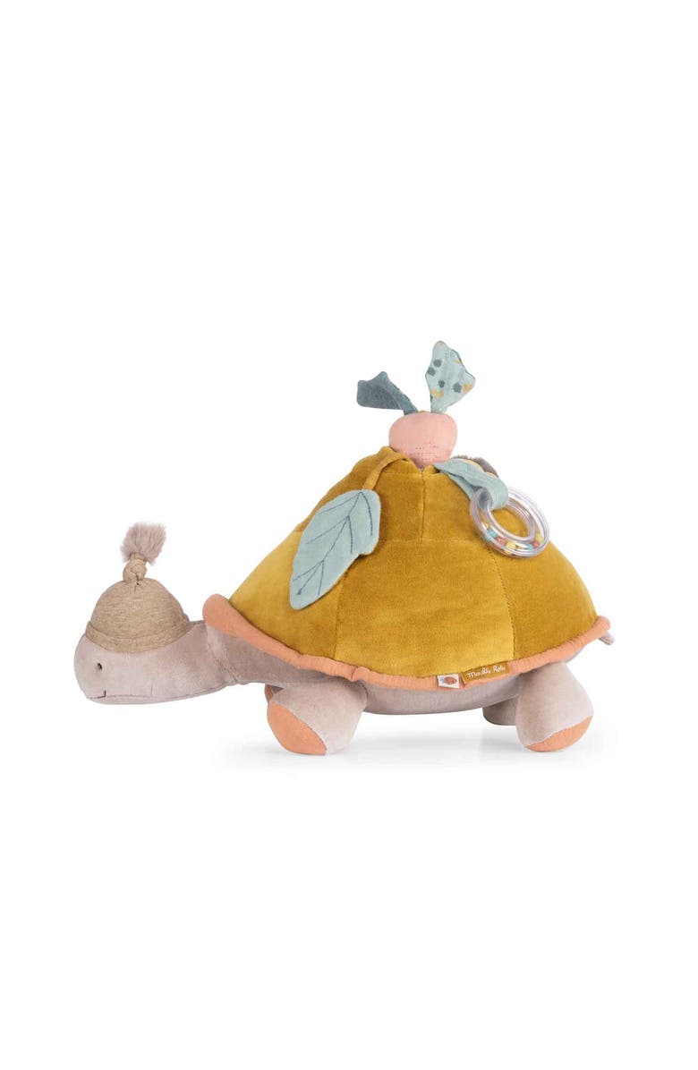 Moulin Roty Large activity turtle Three Little Rabbits, Alternate, color, Beige