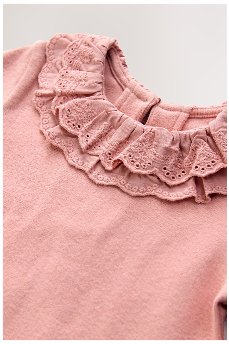 Kids' Eyelet Collar Top, Alternate, color, PINK