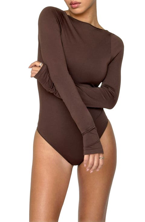 Scoop Neck Long Sleeve Bodysuit