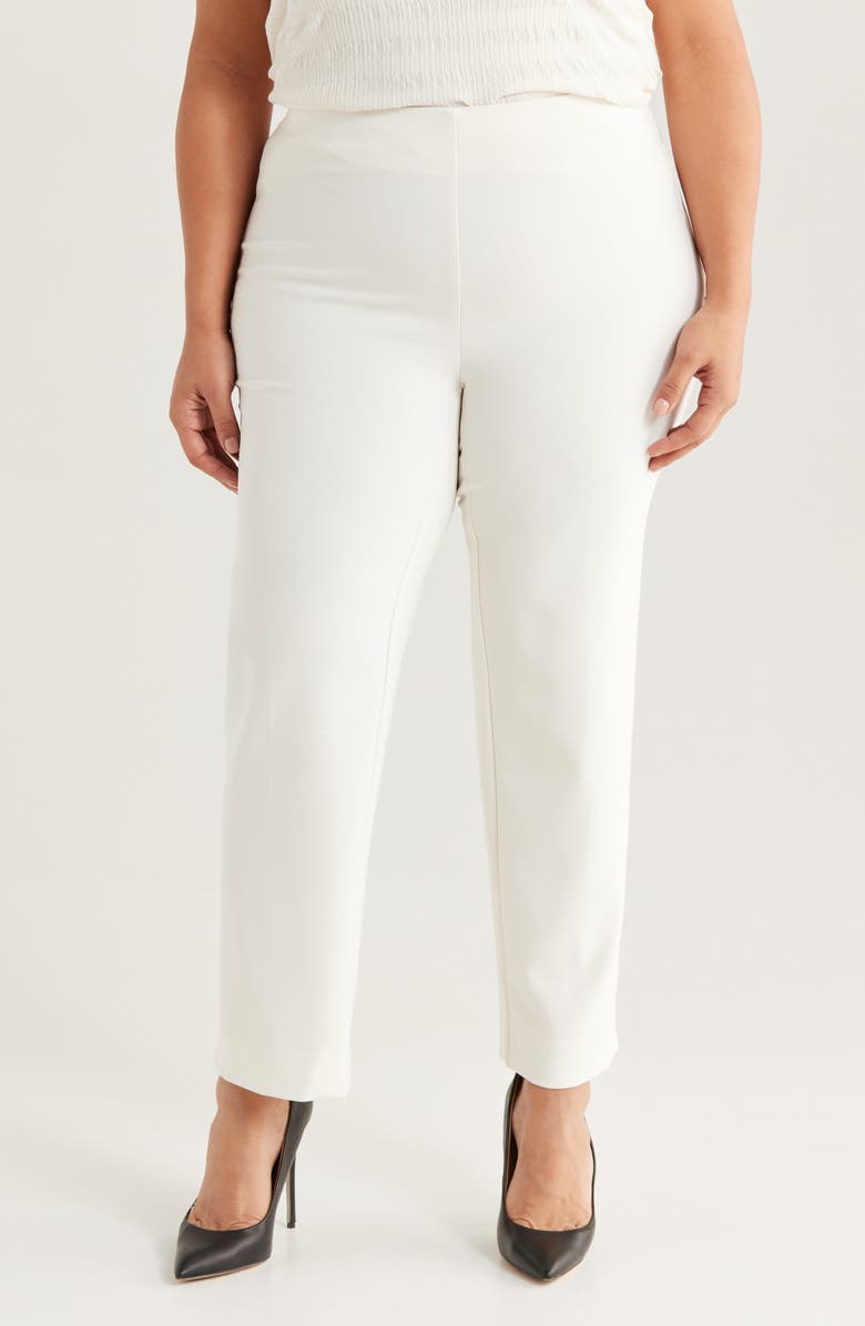 Anne Klein Hollywood Waist Straight Leg Pants, Main, color, 