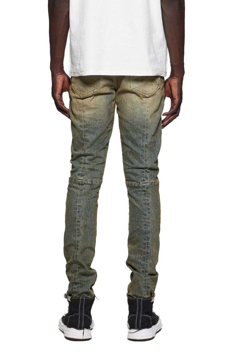 PURPLE BRAND Sand Dune Cross Skinny Jeans, Alternate, color, Dark Indigo