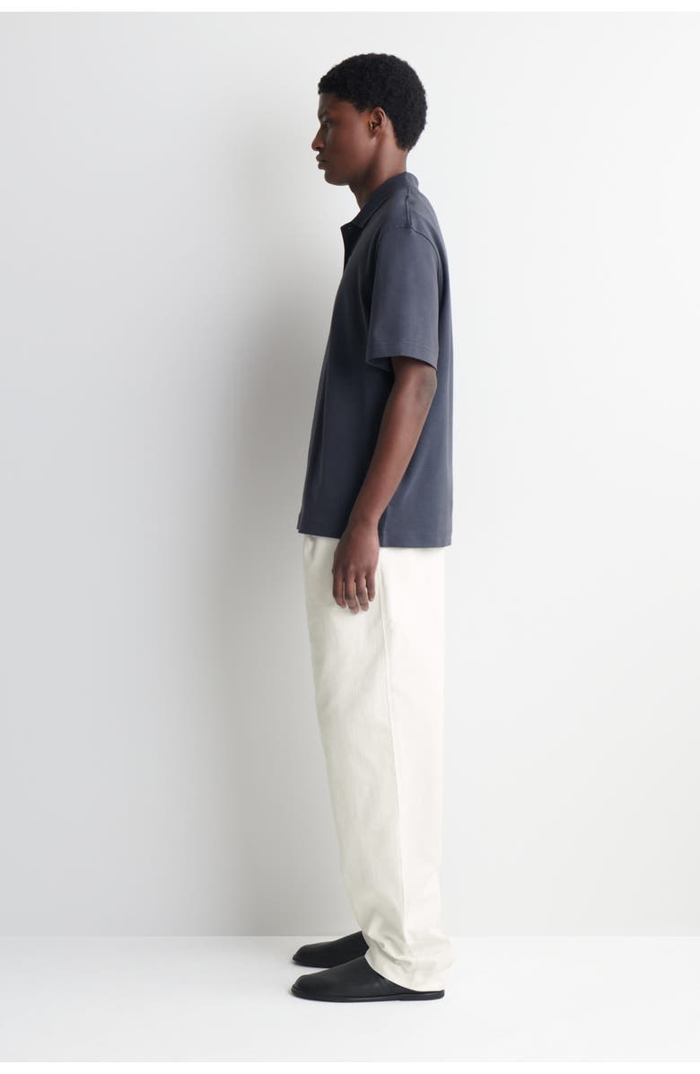 COS Interlock Cotton Polo Shirt, Alternate, color, Dark Gray
