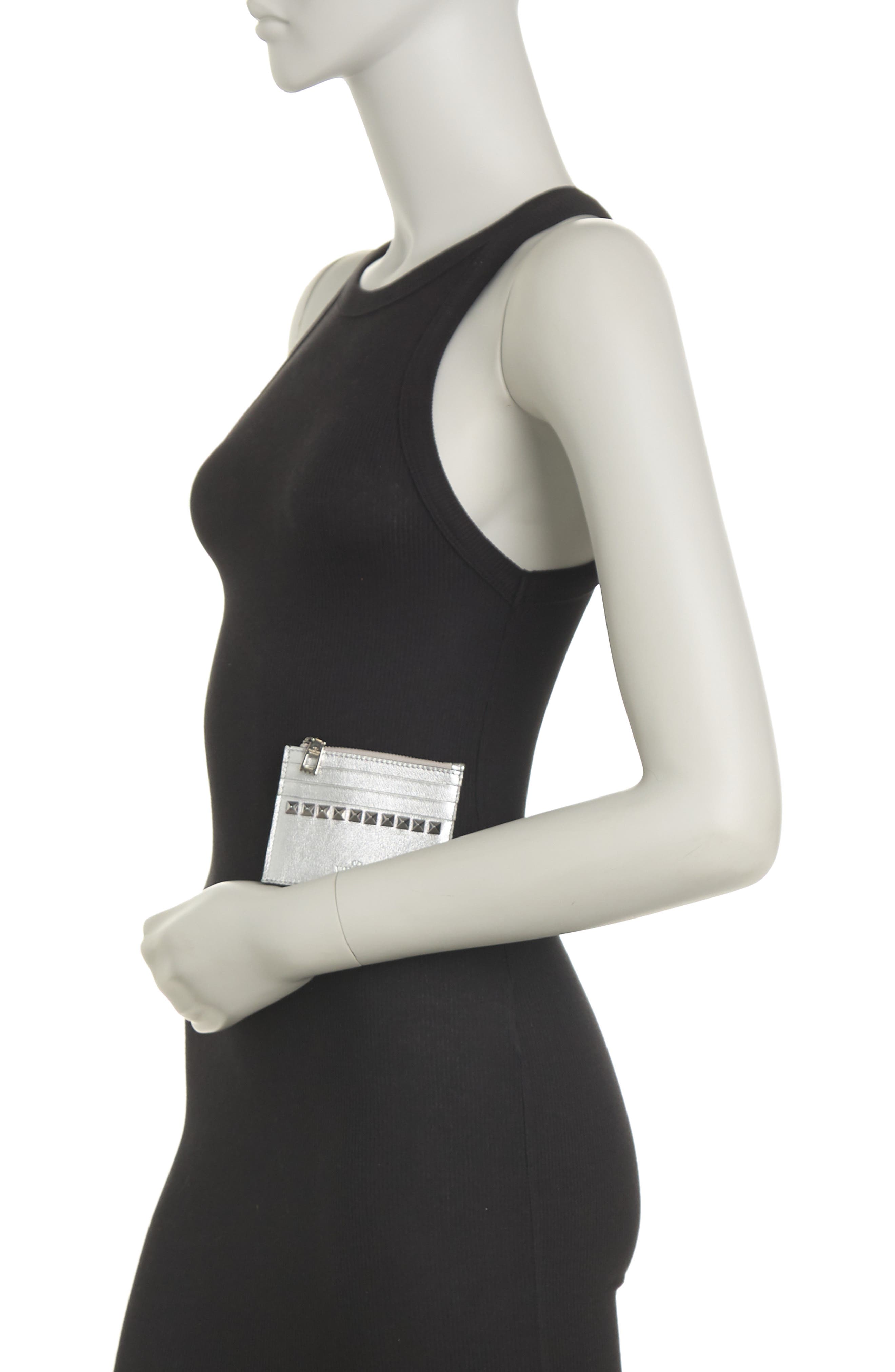 Valentino Garavani VALENTINO Rockstud Leather Card Case (Women ...