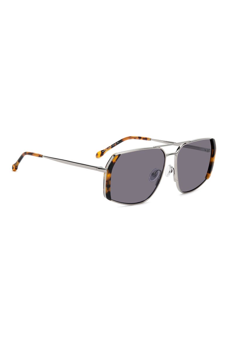 60mm Pilot Sunglasses, Alternate, color, HAVANA RUTHENIUM/ VIOLET