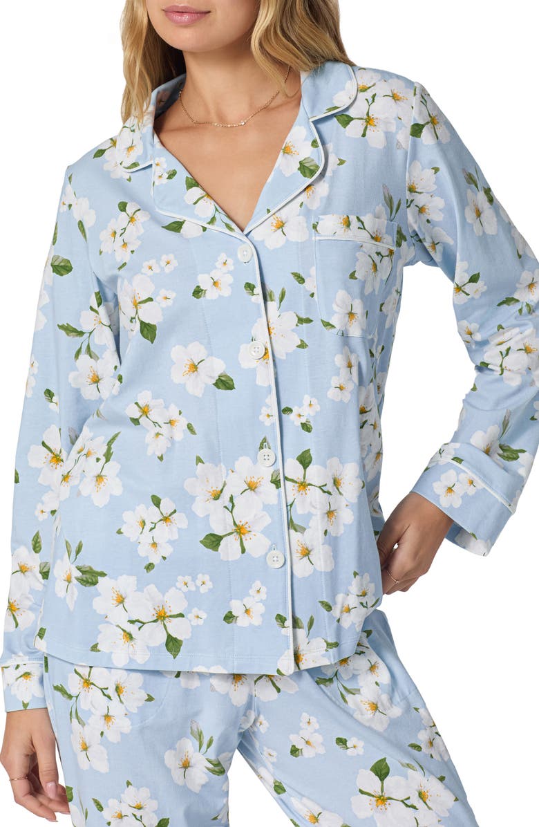 BedHead Pajamas Stretch Cotton Jersey Pajamas, Alternate, color, Magnolia Breeze