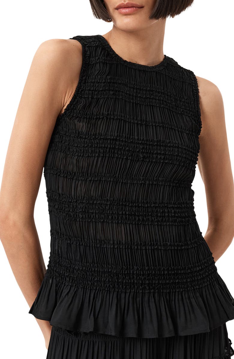 AllSaints Marion Pleated Sleeveless Top, Main, color,