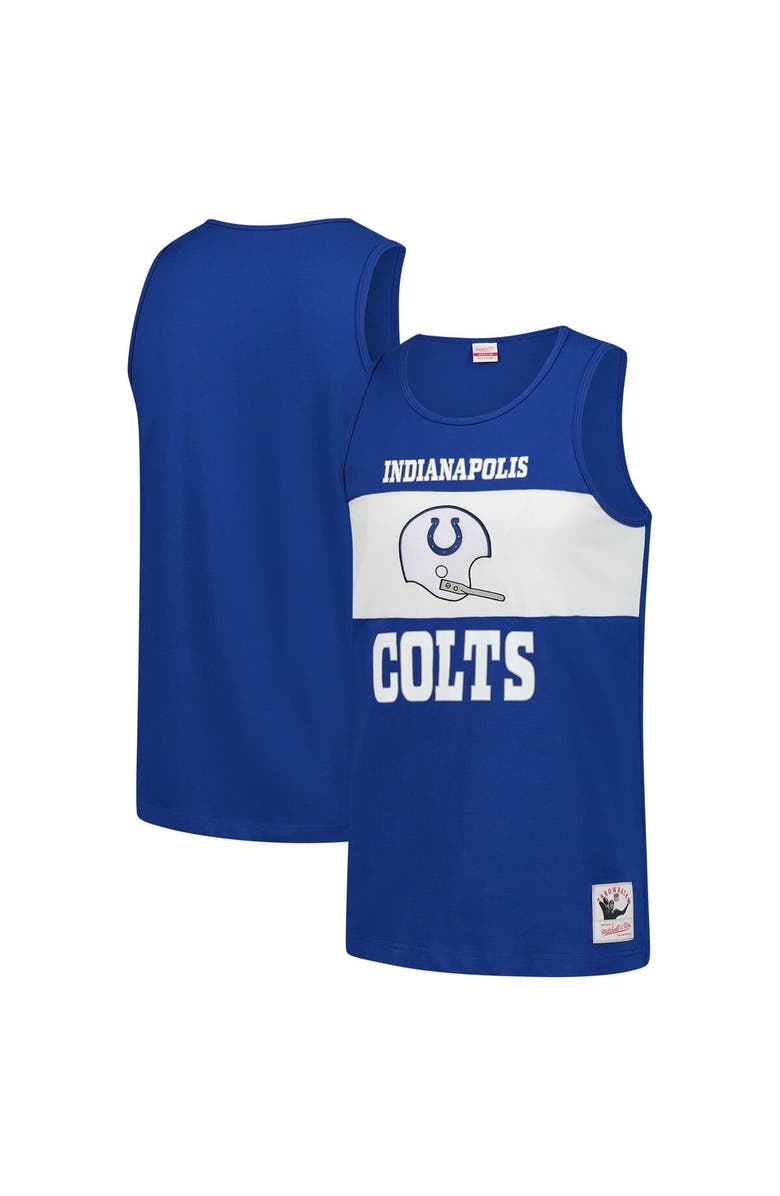 Mitchell & Ness Men's Mitchell & Ness Royal Indianapolis Colts Retro Colorblock Tank Top, Main, color, Royal
