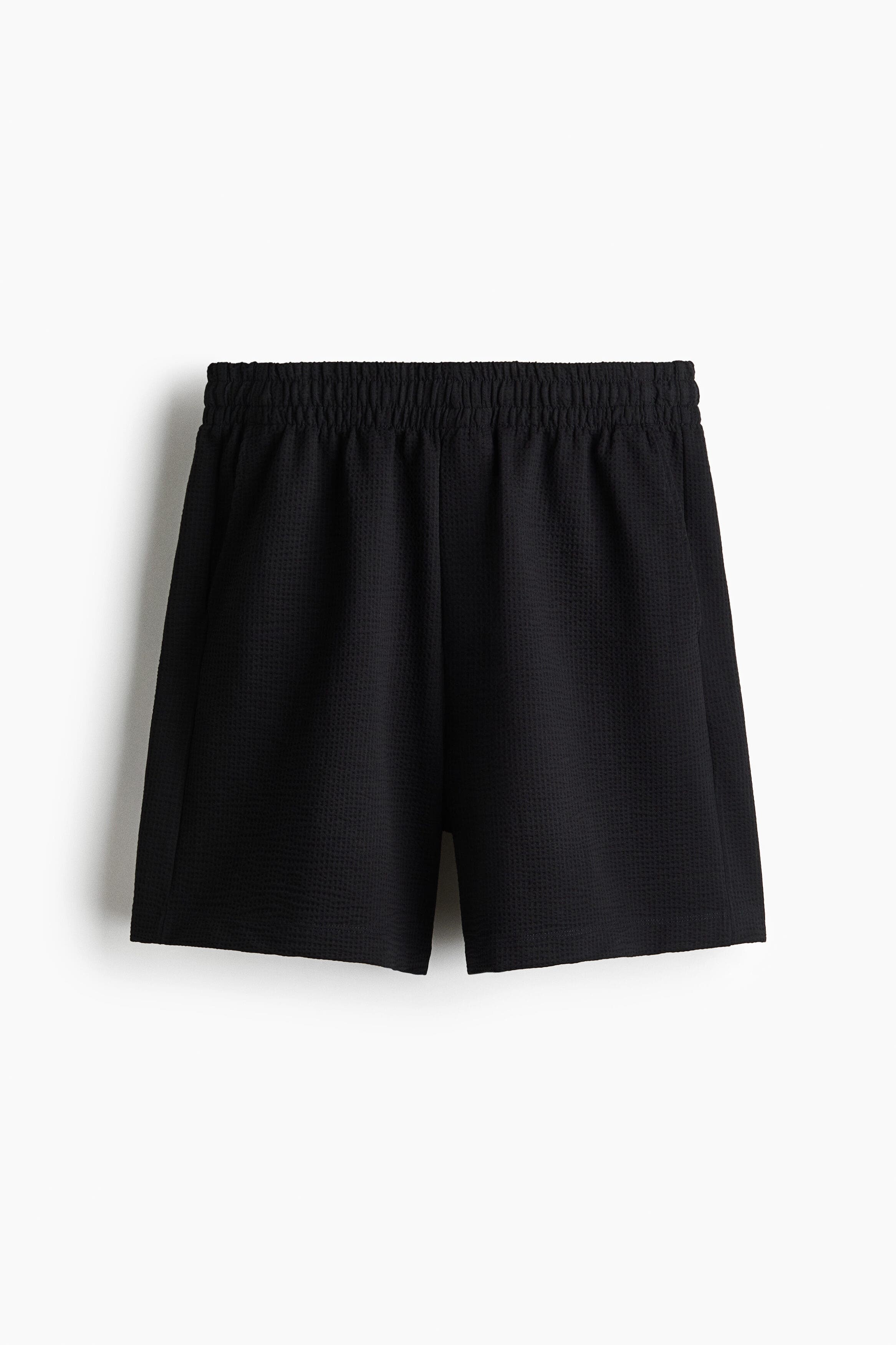 Relaxed Fit Waffled Shorts