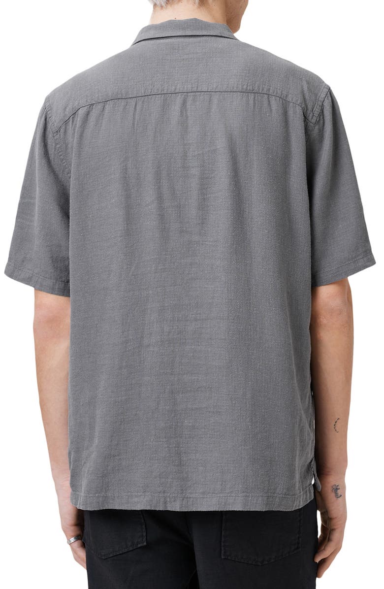 AllSaints Veda Linen Blend Camp Shirt, Alternate, color, 